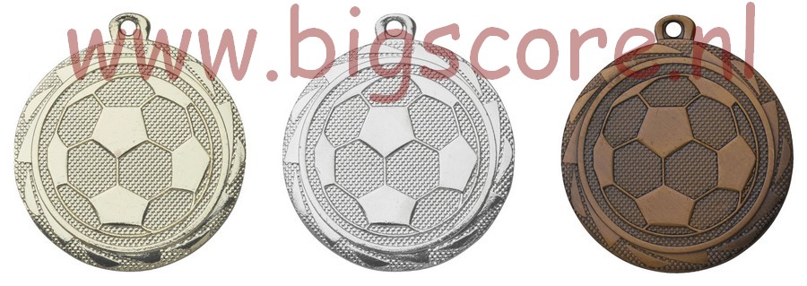 Voetbal E3006 Medaille goud-zilver-brons Compleet LAATSTE Serie OP=OP!!
